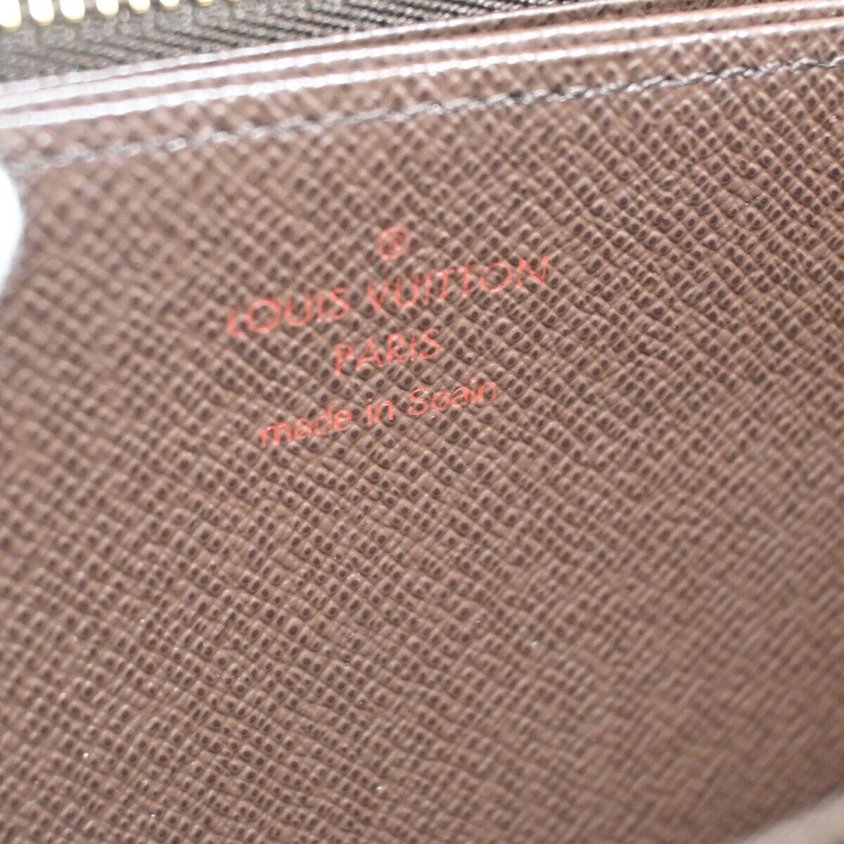 LOUIS VUITTON Zippy Wallet Long Bifold Purse Damier Leather Brown N60015 21RJ315