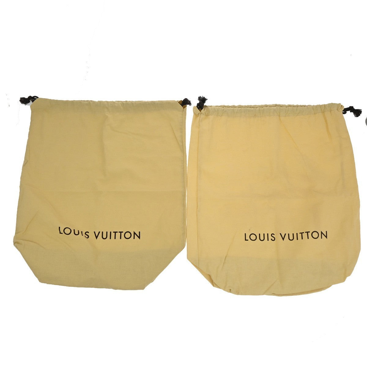 LOUIS VUITTON Logo 10 Set Dust Bag Drawstring Canvas Cotton Beige Brown 09KP230
