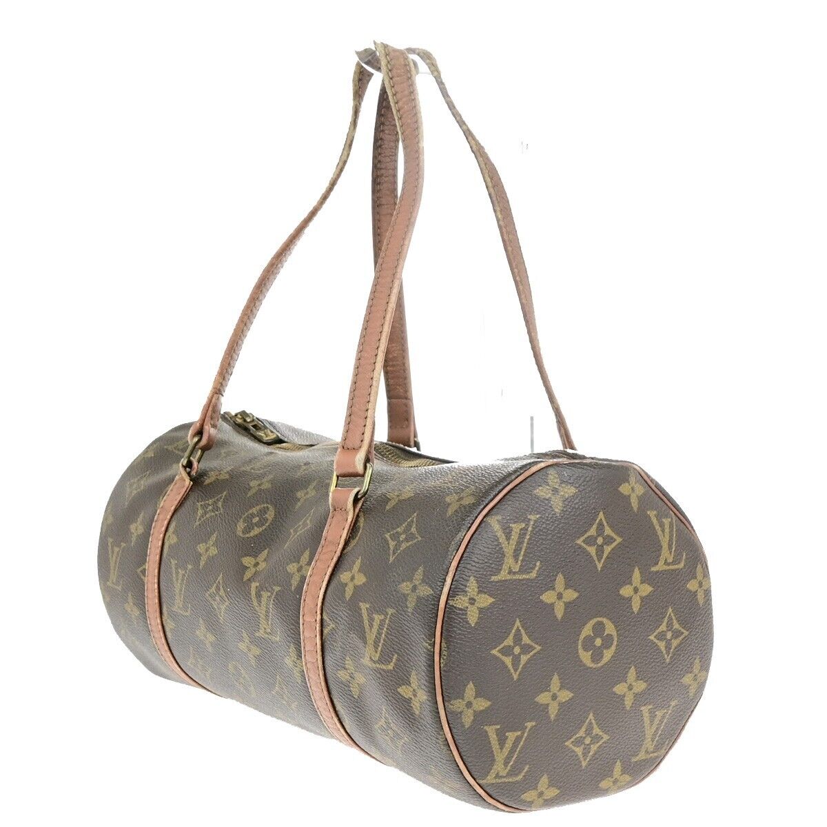 LOUIS VUITTON Logo PAPILLON 30 Hand Bag Monogram Leather Brown M51365 05ED118