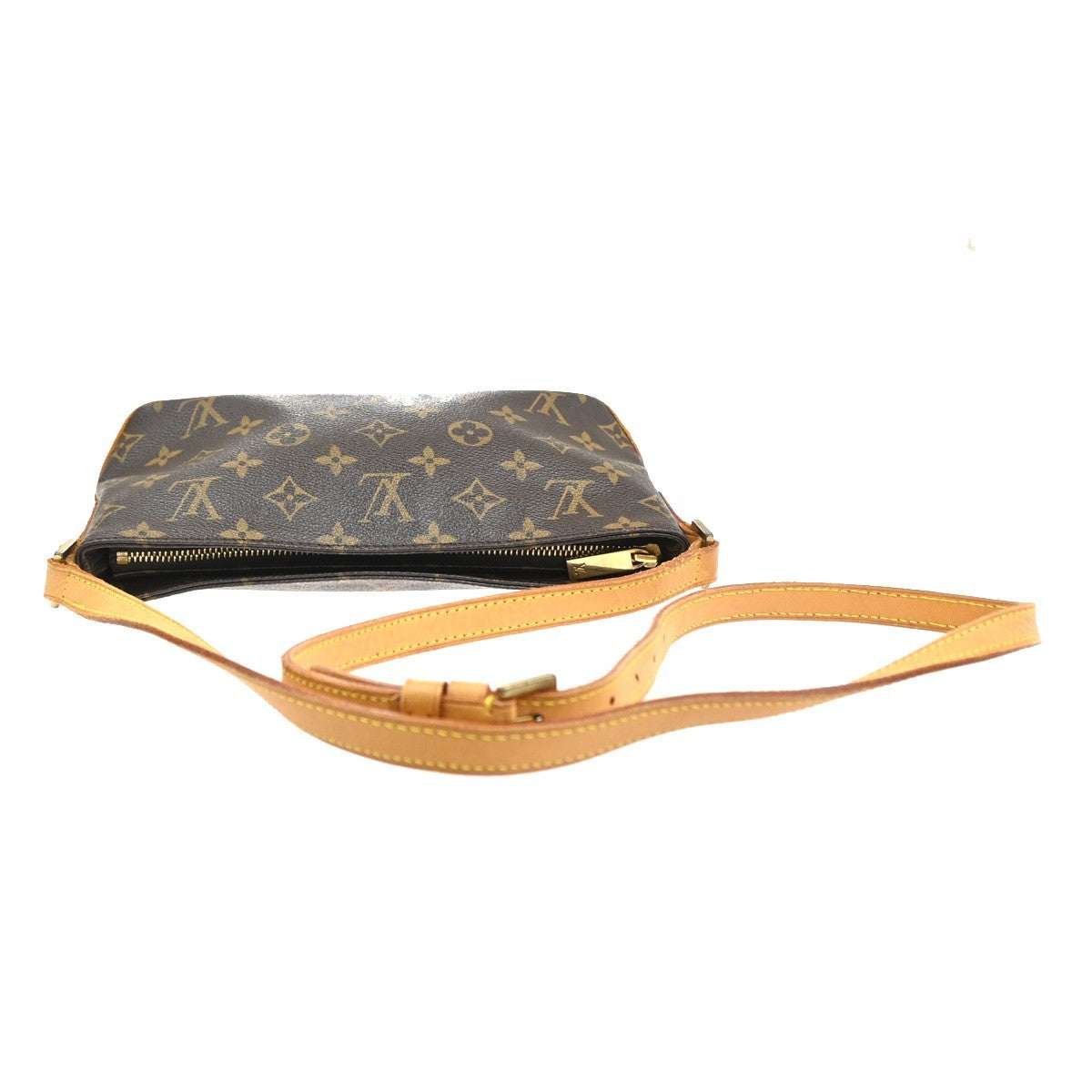 LOUIS VUITTON Logo Trotteur Shoulder Bag Monogram Leather Brown M51240 79YJ146
