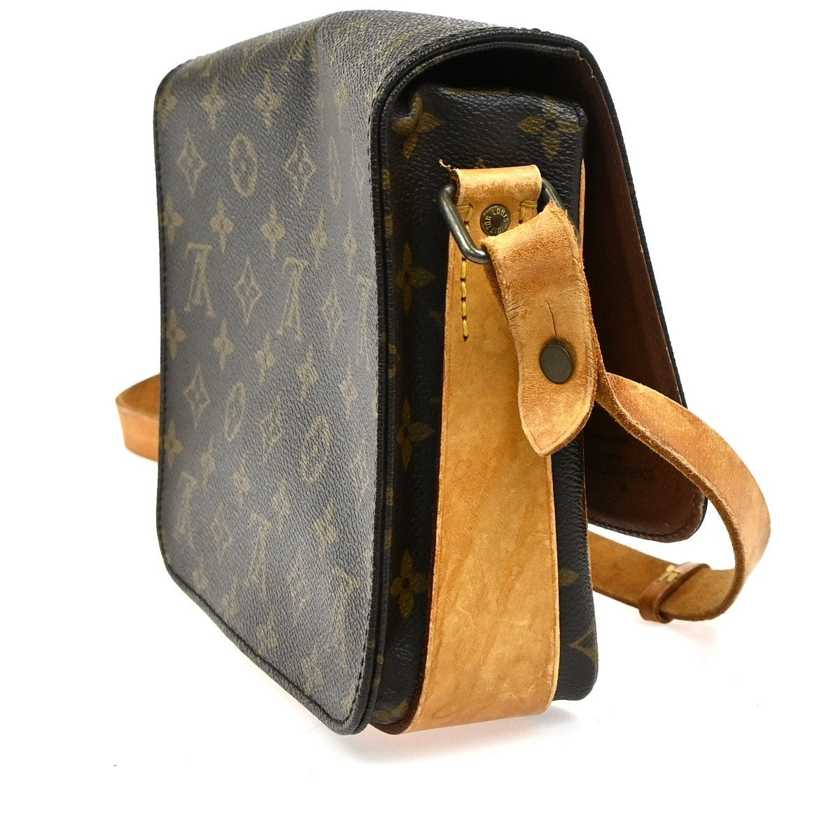 LOUIS VUITTON Cartouchiere MM Shoulder Bag Monogram Leather Brown M51253 35CA973