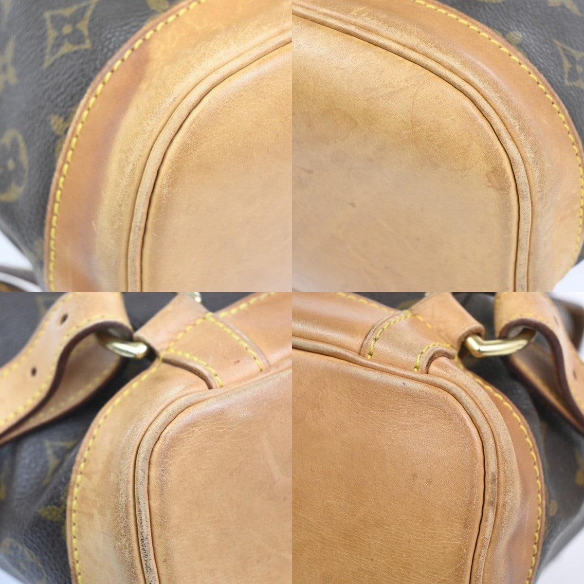 LOUIS VUITTON Montsouris MM Backpack Bag Monogram Leather Brown M51136 18KC526