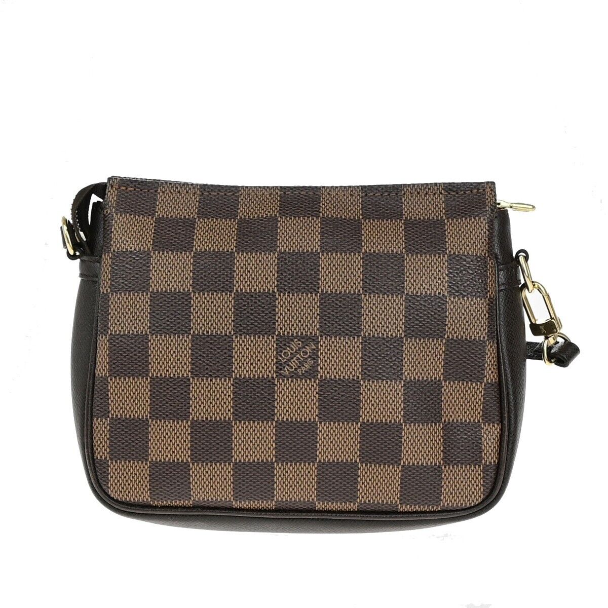 LOUIS VUITTON  Trousse Makeup Hand Bag Damier Ebene Leather Brown N51982 81EC862