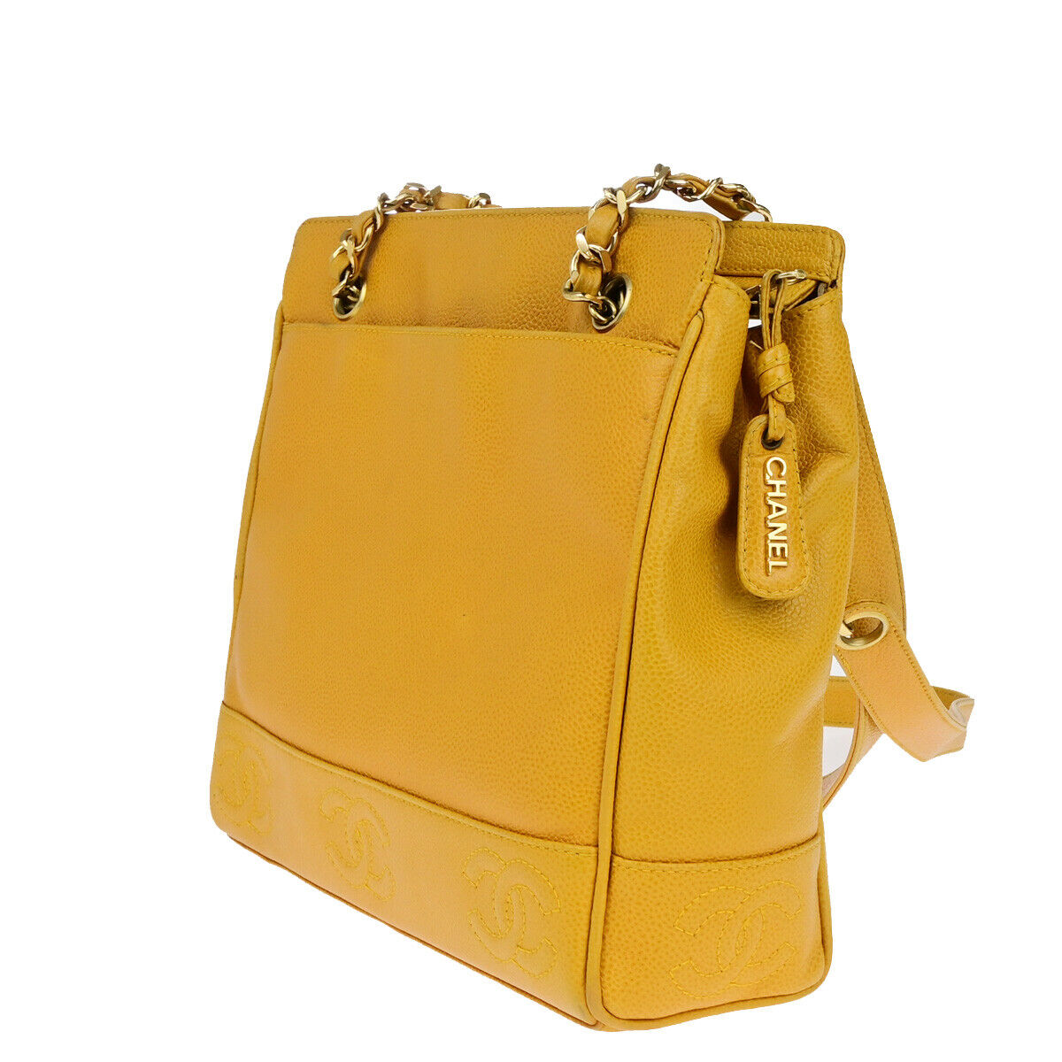 CHANEL Triple CC Chain Shoulder Bag Grained Calfskin Leather YW GHW 667RK560