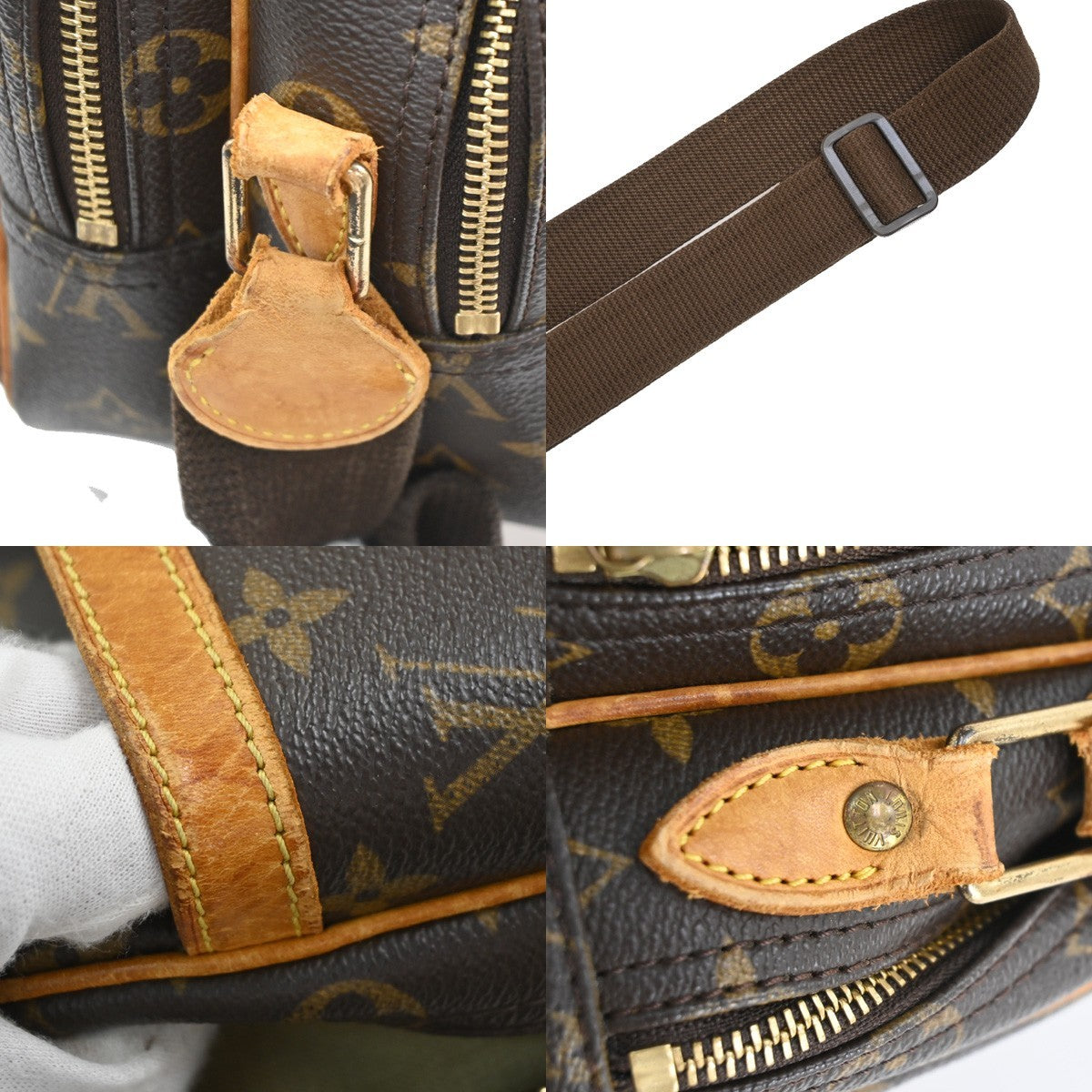 LOUIS VUITTON Reporter PM Crossbody Shoulder Bag Monogram Leather M45254 86PA057