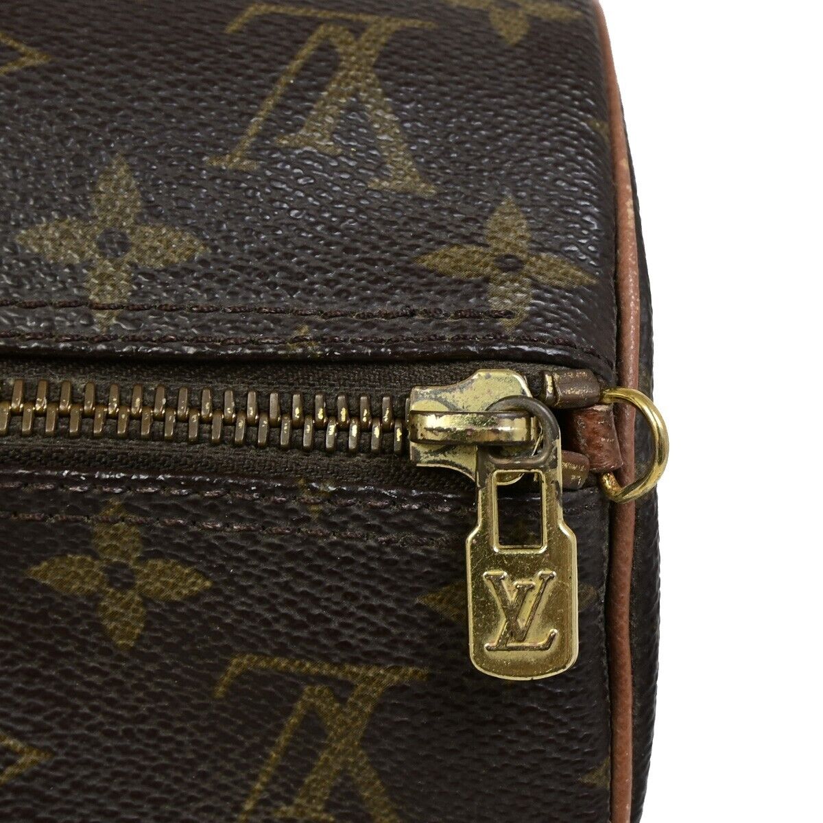 LOUIS VUITTON Logo PAPILLON 30 Hand Bag Monogram Leather Brown M51365 32SJ093
