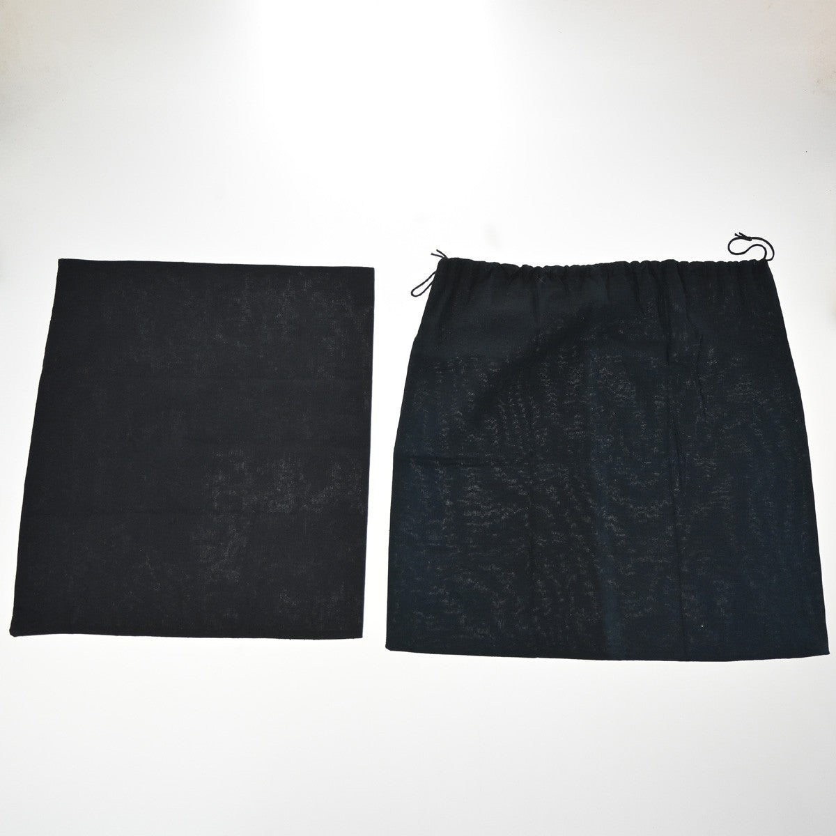 CHANEL Logo 10 Set Drawstring Dust Bag Canvas Cotton Flannel BK WE 60EF976