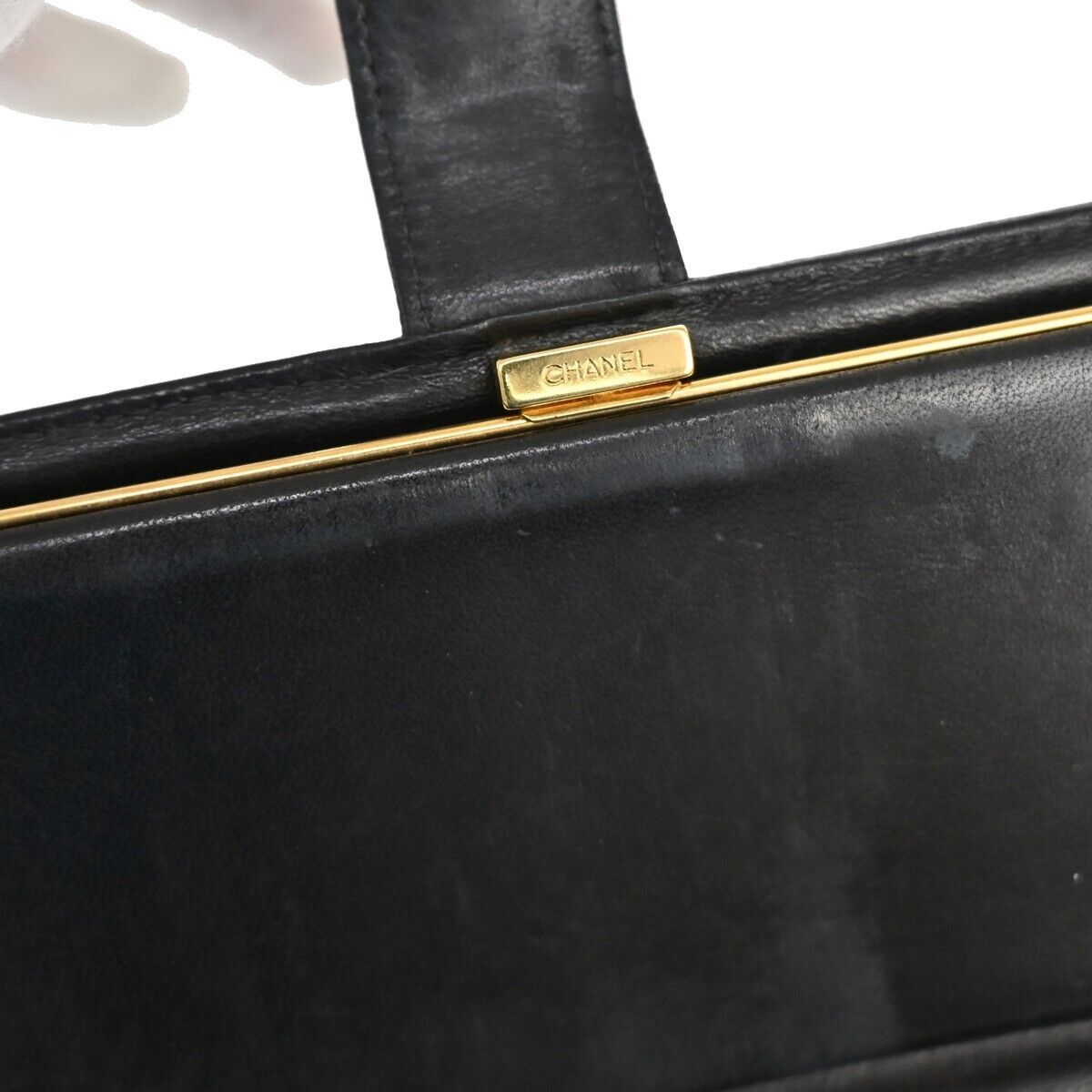 CHANEL CC Logo Long Bifold Wallet Purse Caviar Skin Leather Brown Spain 30YD900