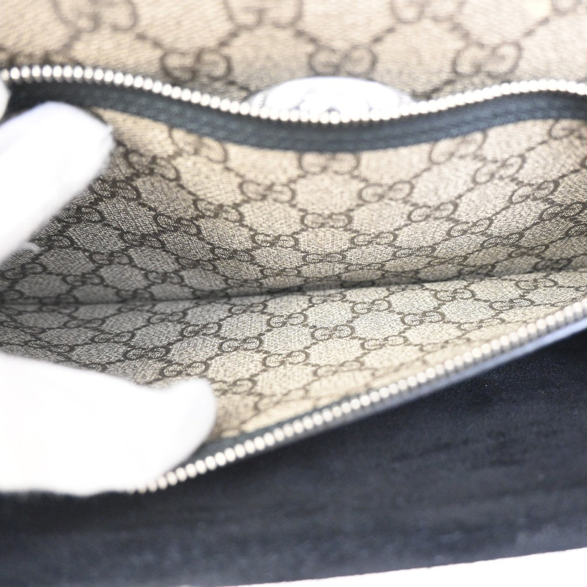 GUCCI GG Dionysus Chain Shoulder Clutch Bag Supreme Leather Brown Italy 85ZA291