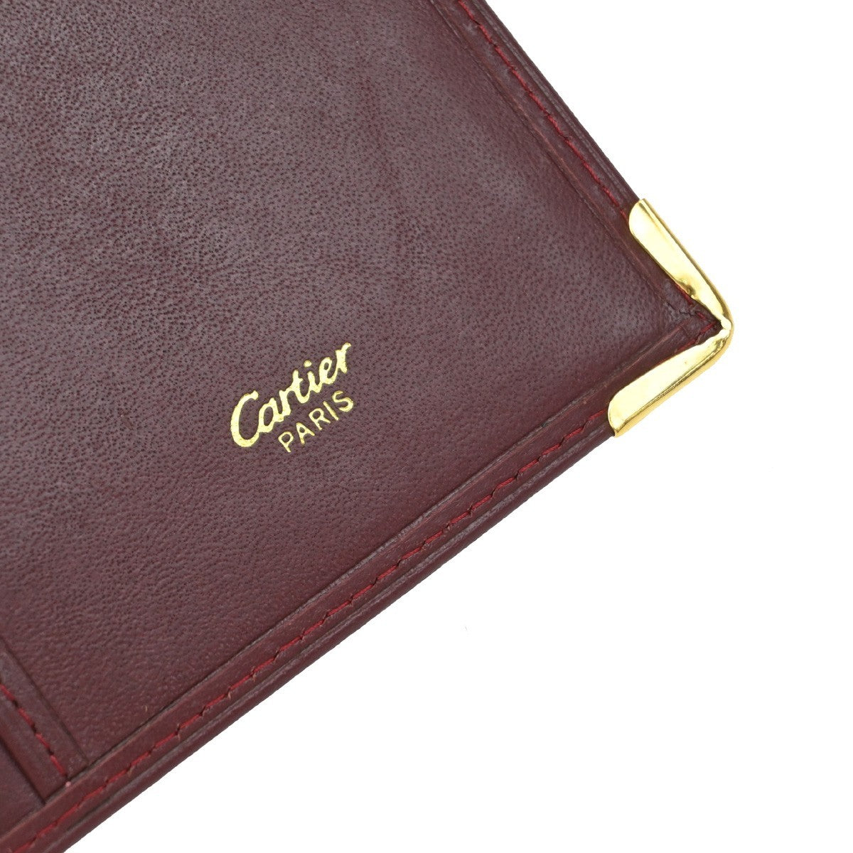 Must De Cartier 2C Logo Long Wallet Leather Red GHW 01EG017