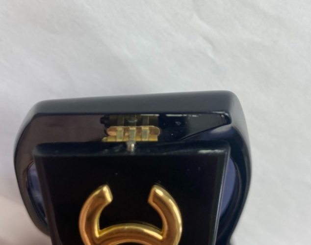 CHANEL CC Logo Sunglasses Eye Wear Plastic Black Gold Italy 01451 63RL896