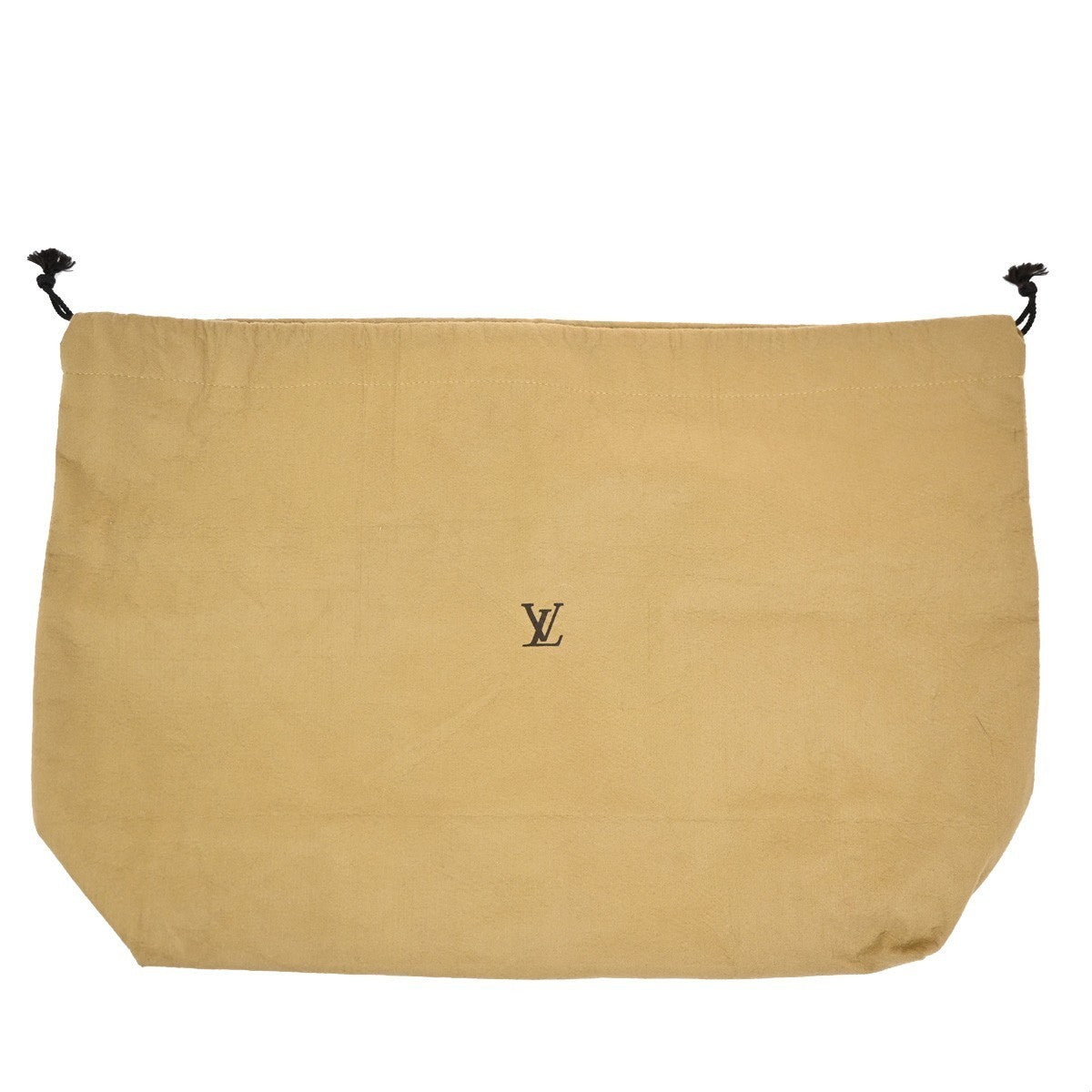 LOUIS VUITTON Logo 10 Set Dust Bag Drawstring Canvas Cotton Beige Brown 01KB865