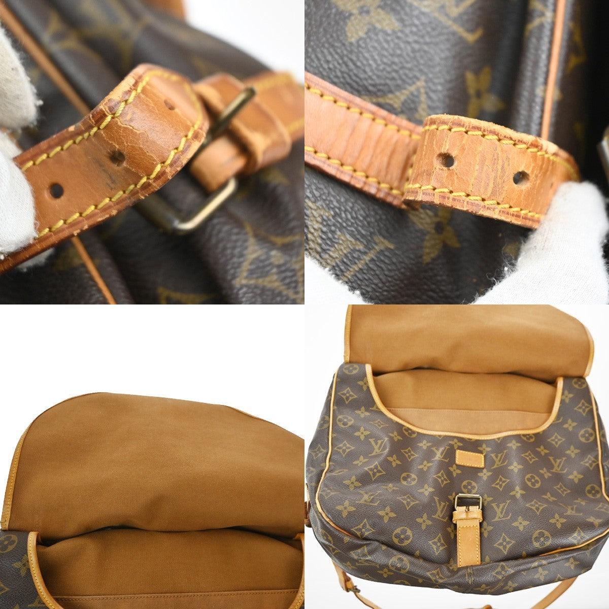 LOUIS VUITTON Saumur 35 Shoulder Bag Monogram Leather BN France M42254 87MA433