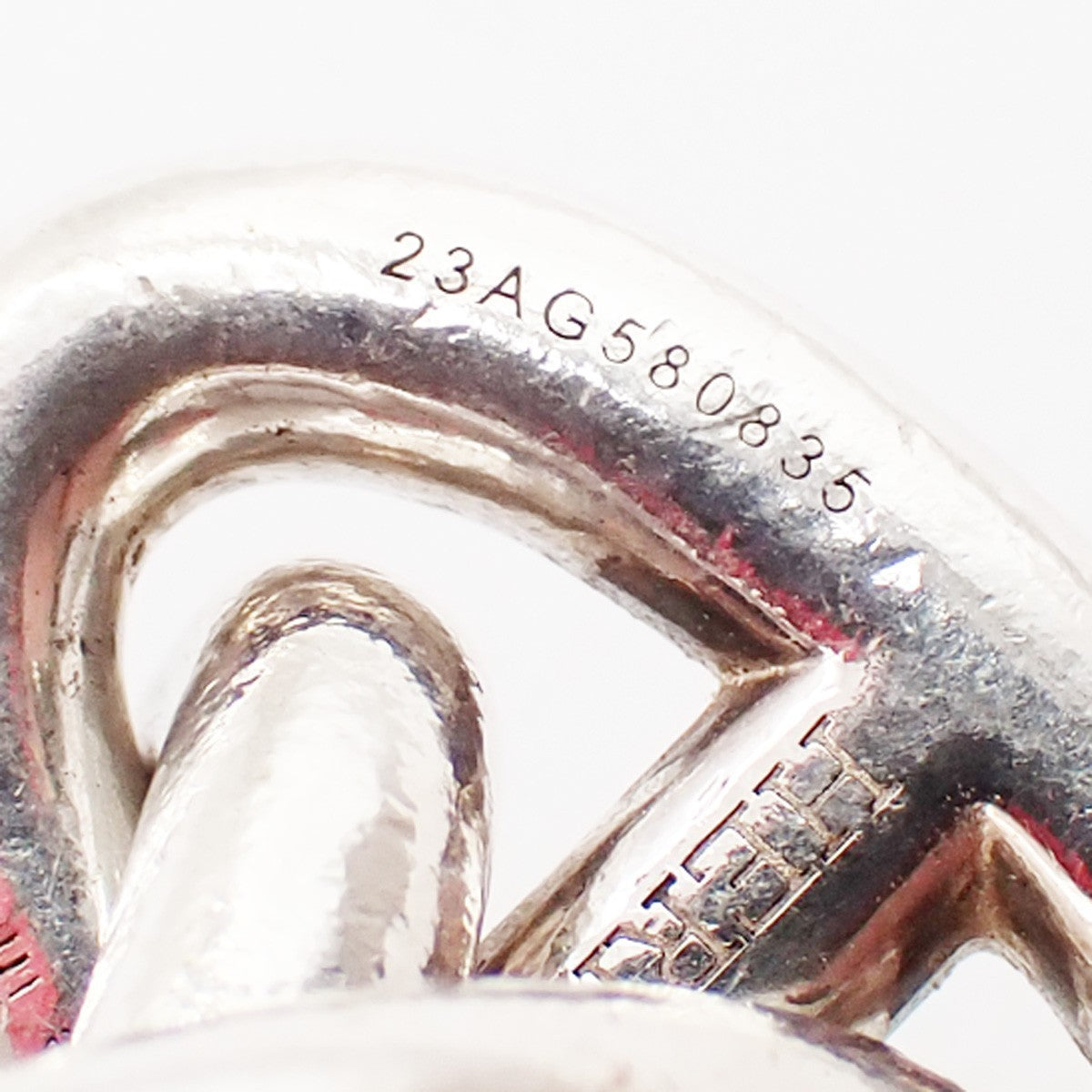 HERMES Logo Chaine D'ancre MM Chain Bracelet 16 Links Silver Ag925 385LC625