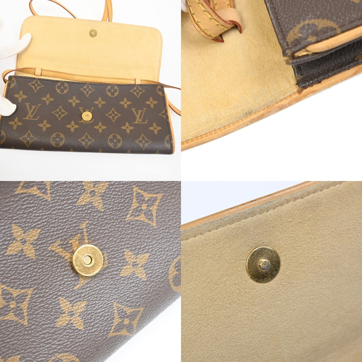LOUIS VUITTON Pochette Twin GM 2Way Shoulder Bag Monogram Brown M51852 89TA604