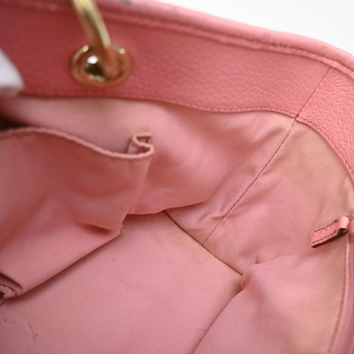 GUCCI Logo GG Pattern Mini Hand Tote Bag Canvas Leather Brown Pink 34FB571