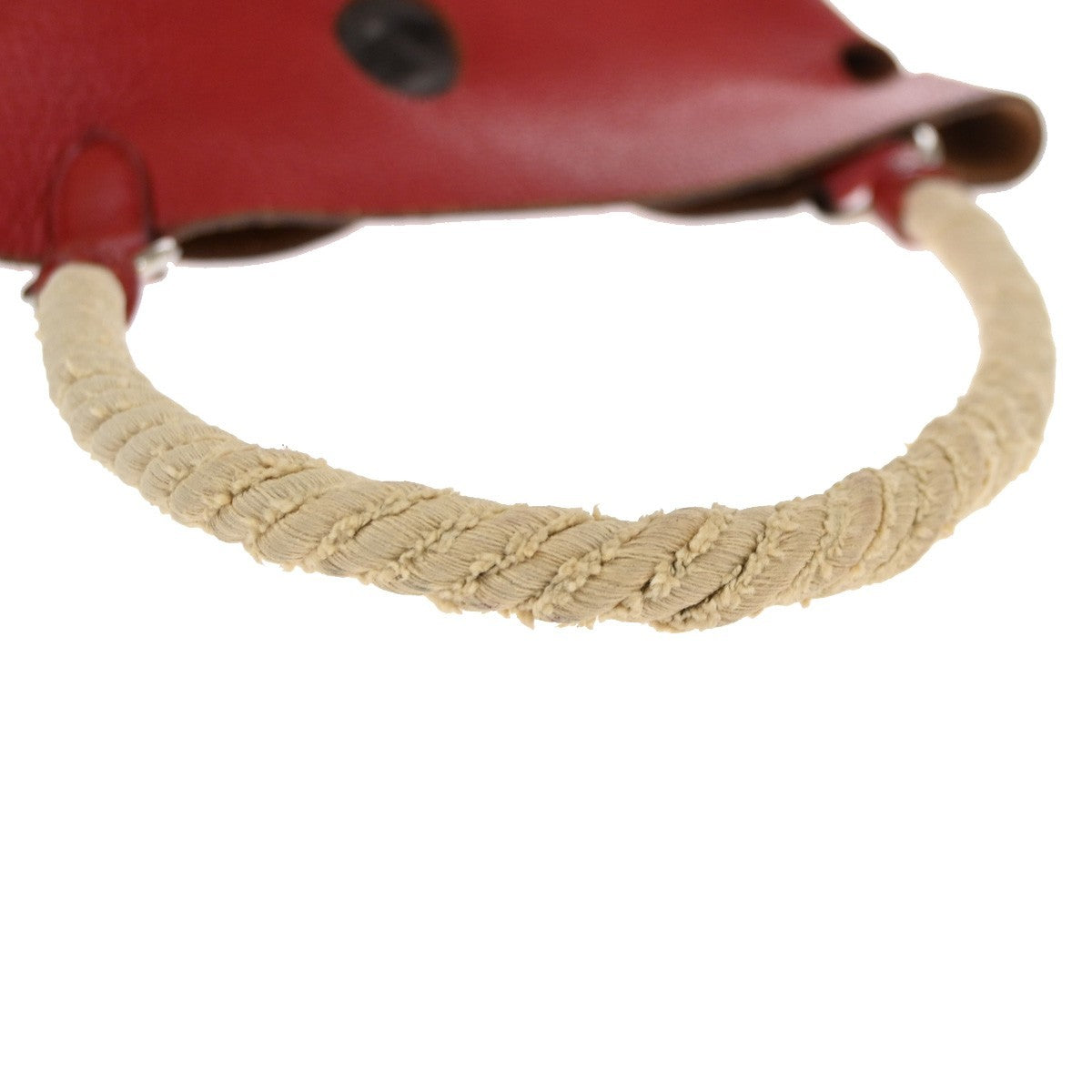 HERMES Manjoire PM Rope Shoulder Bag Taurillon Clemence leather Red SHW 51RQ069