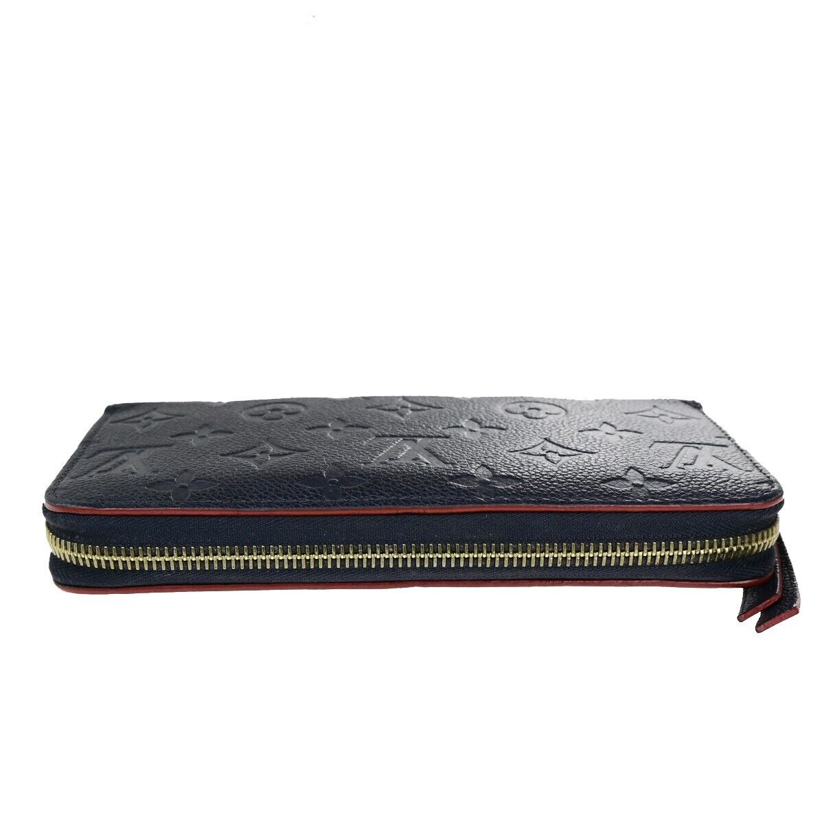 LOUIS VUITTON LV Zippy Long Wallet Monogram Empreinte Navy Blue M62121 73SJ473