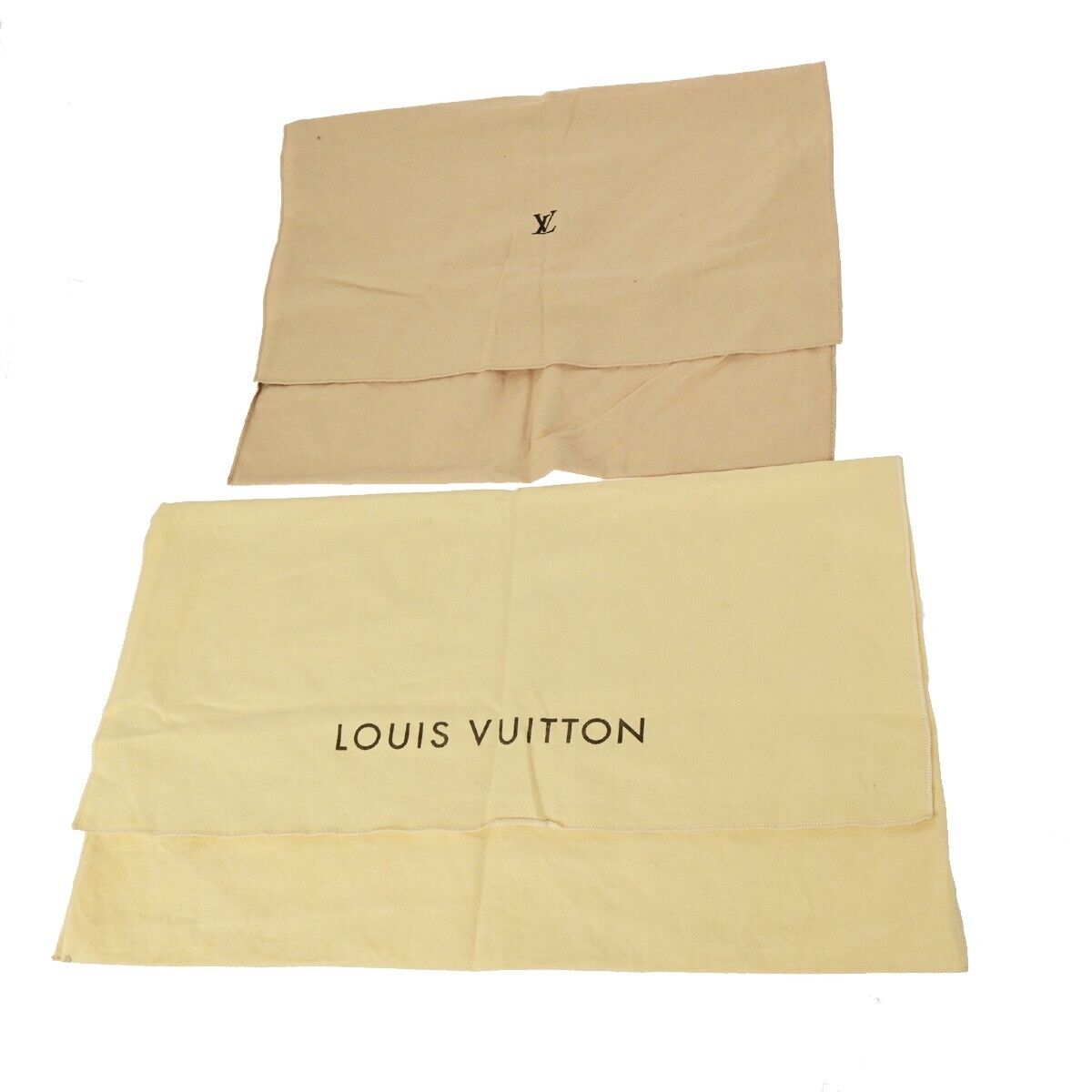 LOUIS VUITTON Logo 10 Set Dust Bag Drawstring Canvas Cotton Beige Brown 09FA768