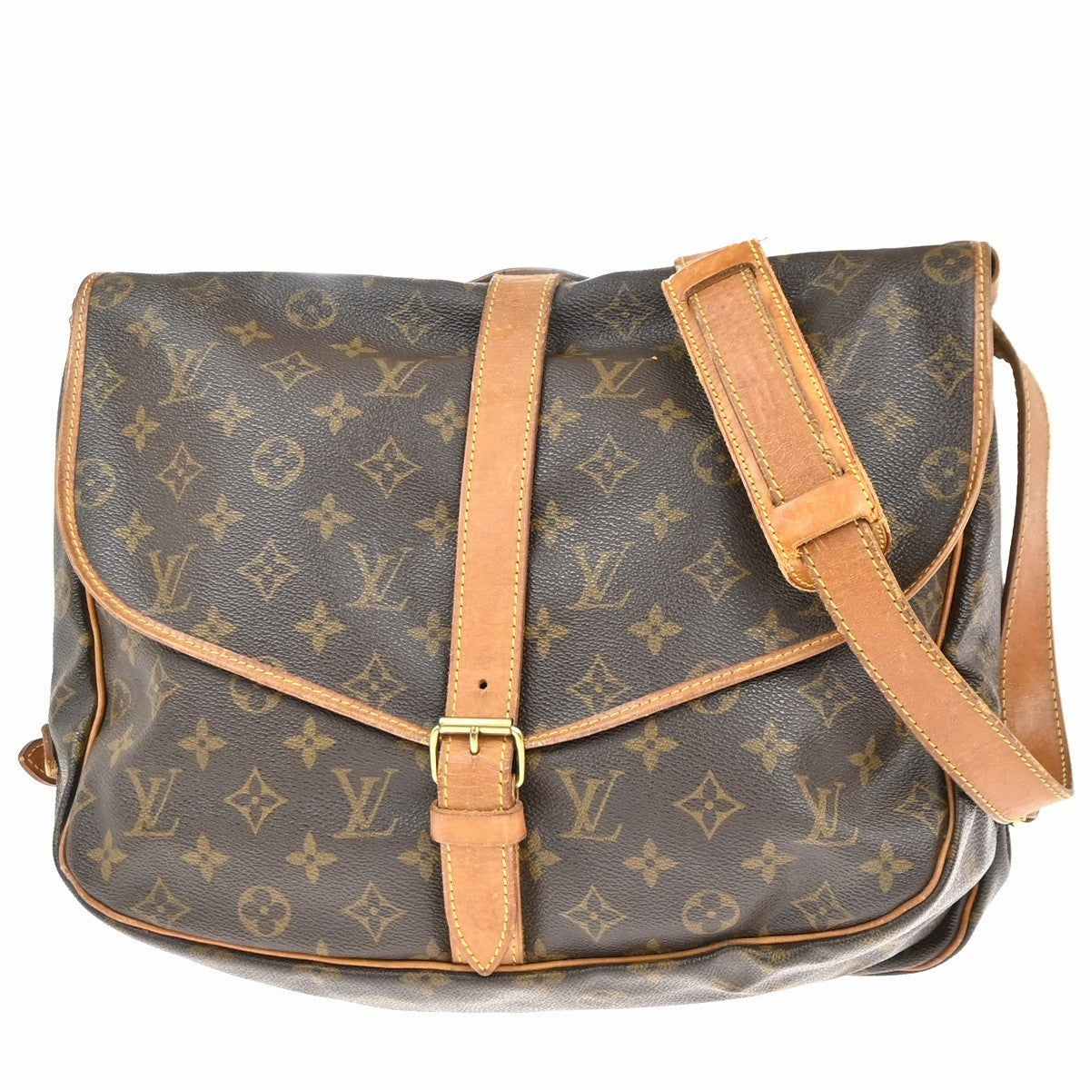 LOUIS VUITTON Saumur 35 Shoulder Bag Monogram Leather BN France M42254 82EG371