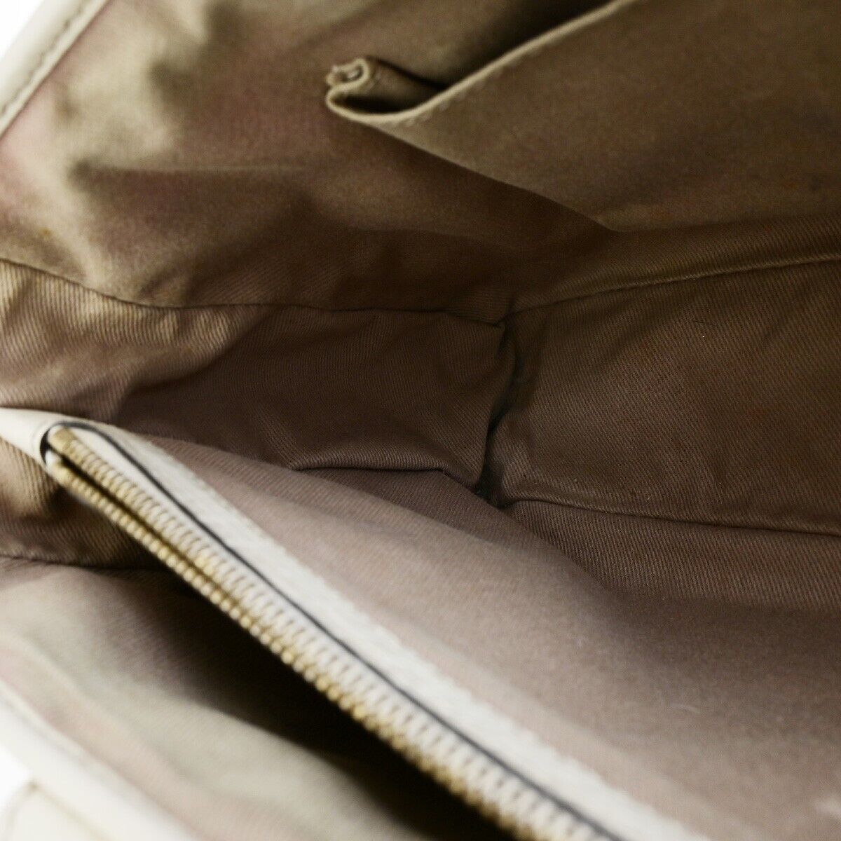CELINE Logo Boogie Macadam Hand Bag Leather Canvas Beige Italy 67FB204