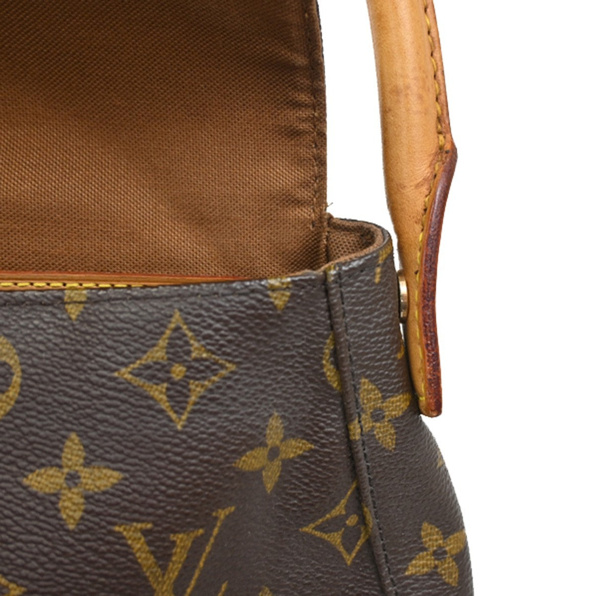 LOUIS VUITTON Mini Looping Hand Bag Monogram Leather Brown USA M51147 13CA555