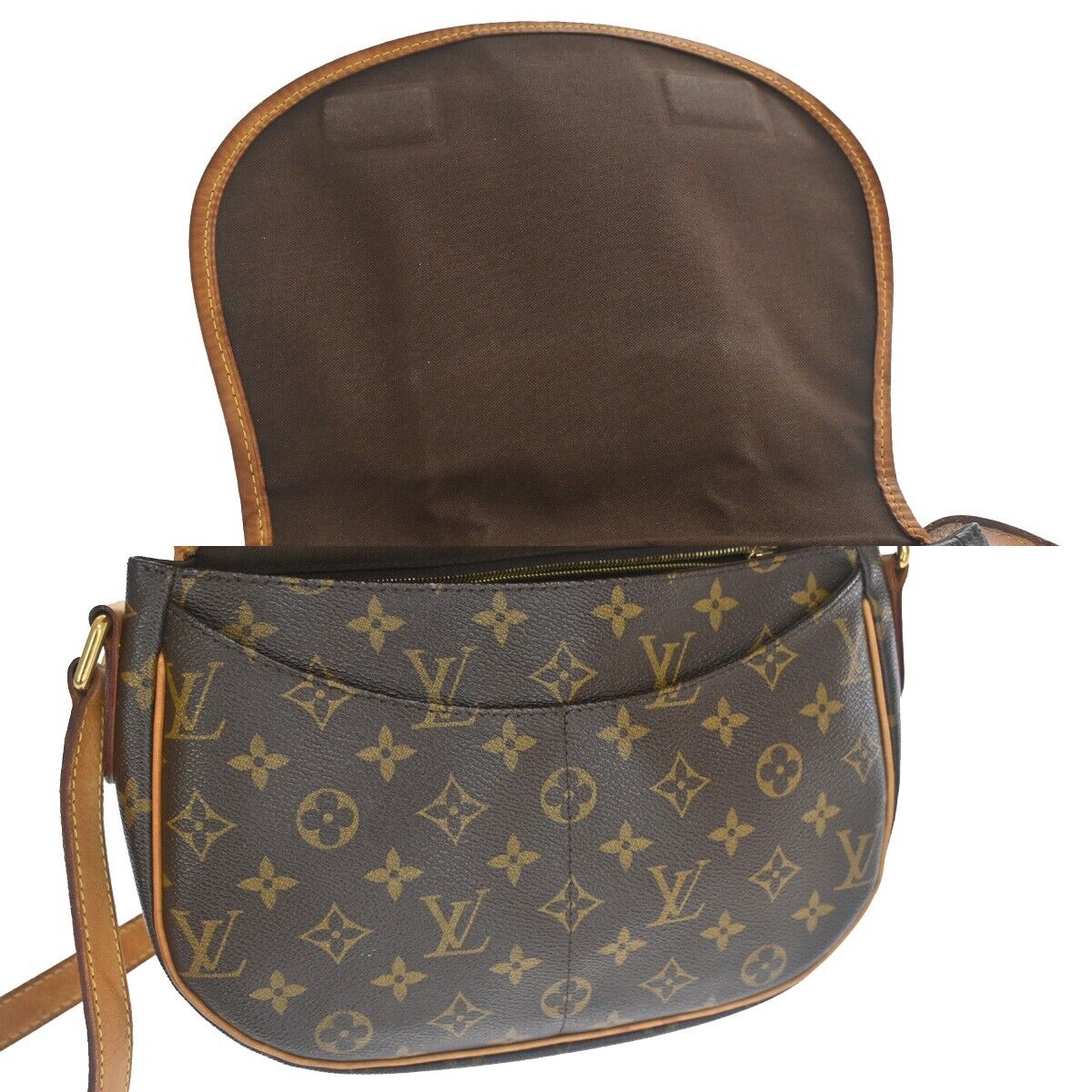 LOUIS VUITTON Menilmontant PM Shoulder Bag Monogram Leather BN M40474 72ED306