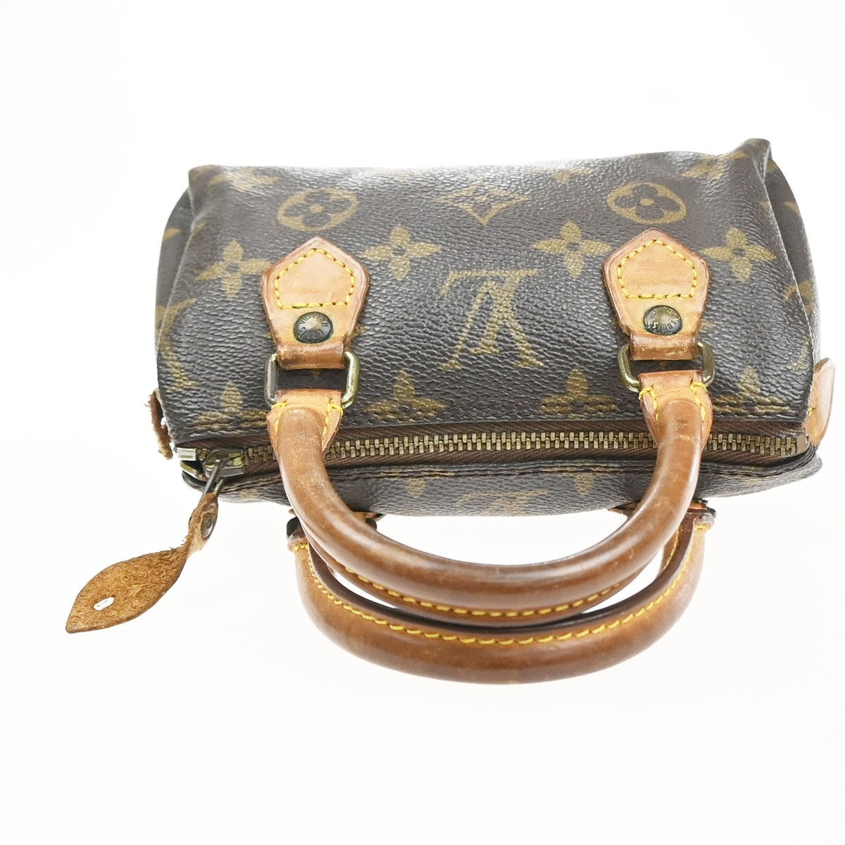 LOUIS VUITTON Mini Speedy Hand Bag Monogram Leather Brown M41534 82CA981