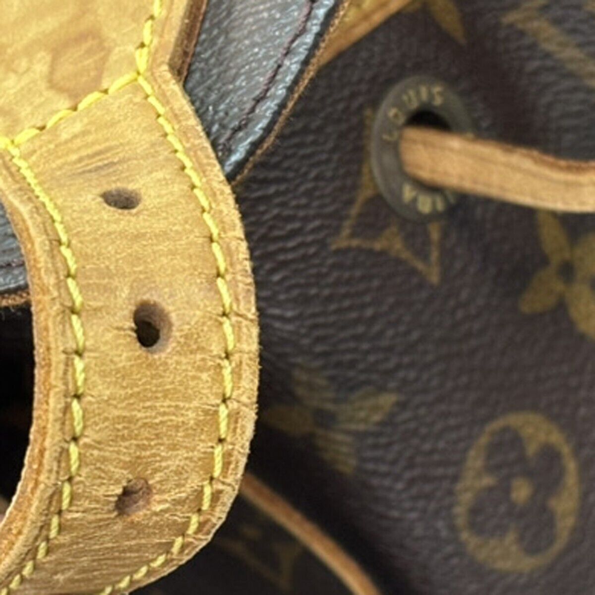 LOUIS VUITTON Montsouris MM Backpack Bag Monogram Leather Brown M51136 11HB861