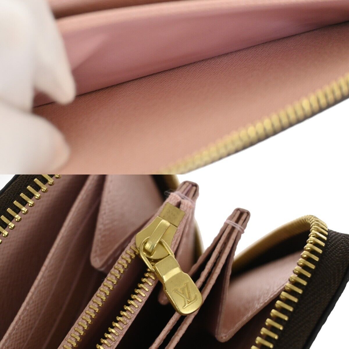 LOUIS VUITTON Zippy Wallet Vivienne Monogram Leather Brown Rose M69054 59RJ206