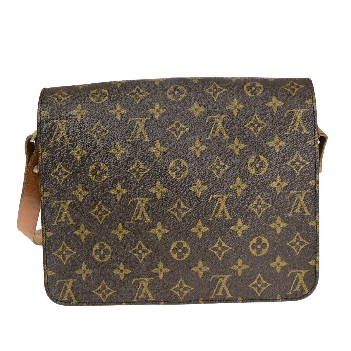 LOUIS VUITTON Cartouchiere GM Shoulder Bag Monogram Leather Brown M51252 64EC250