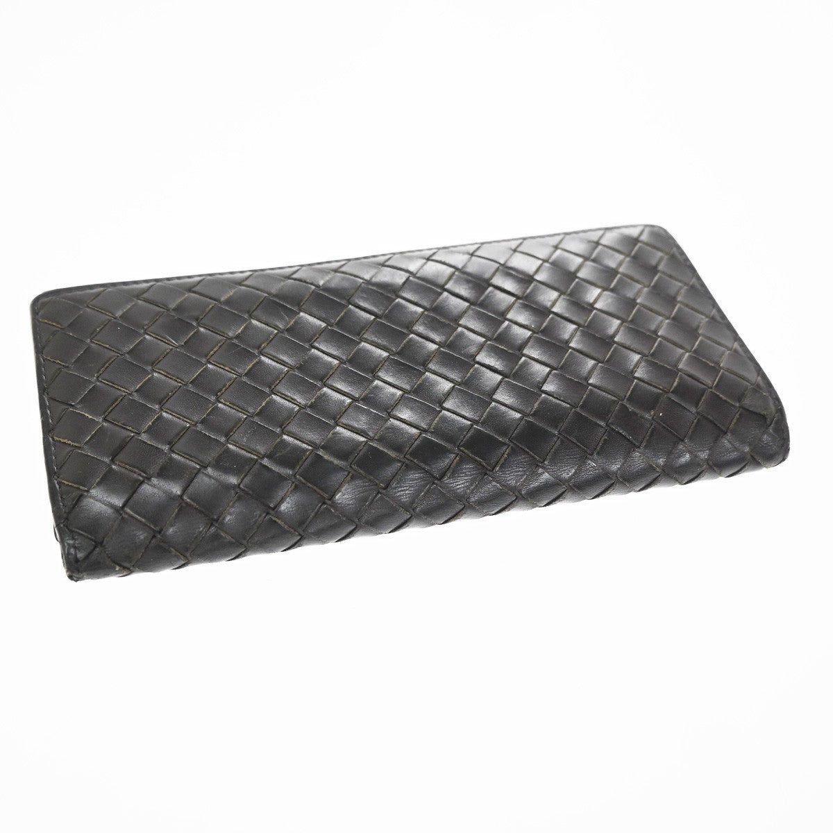 BOTTEGA VENETA Intrecciato Bifold Long Wallet Leather Brown Italy 05KD058