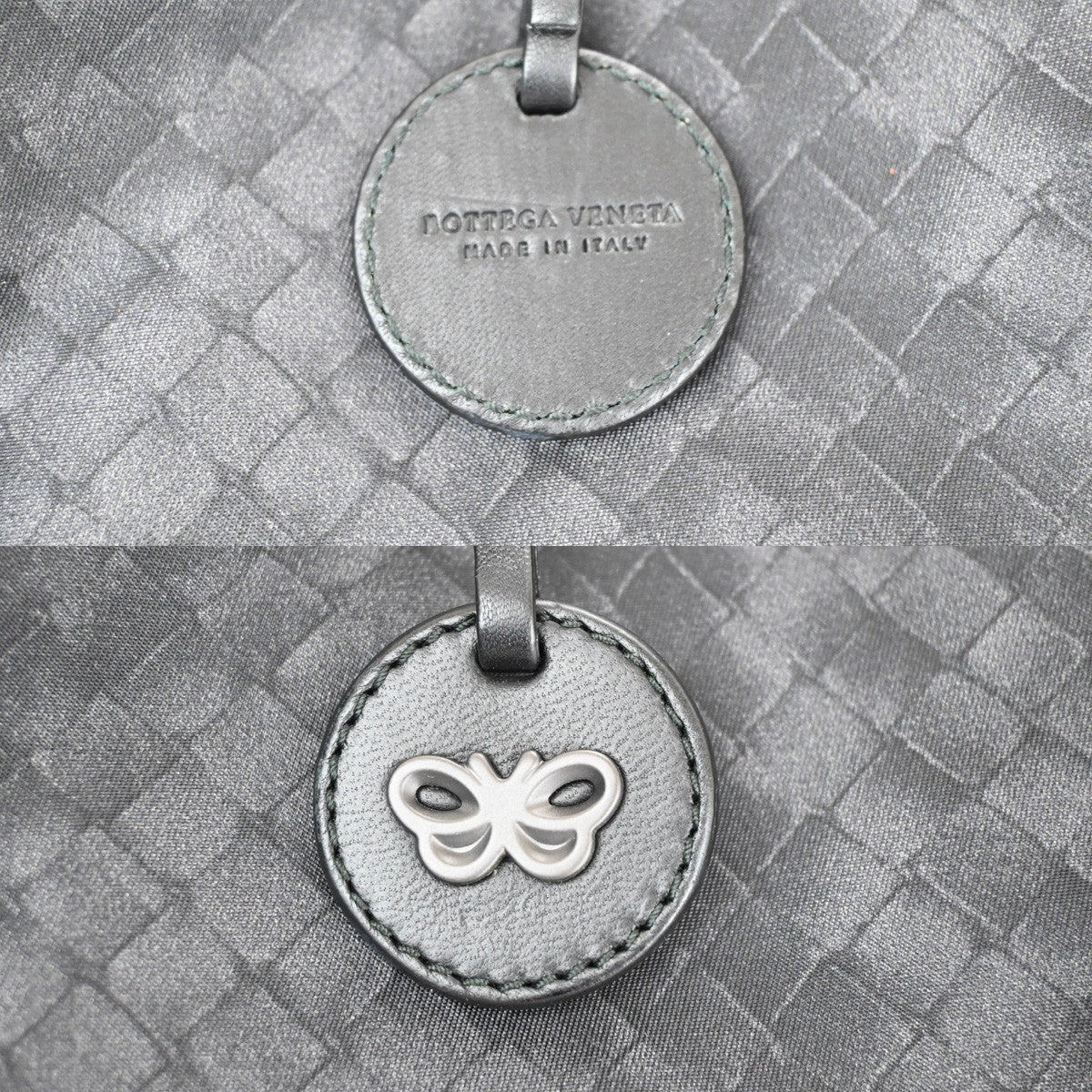 BOTTEGA VENETA Intreccio Mirage Hand Tote Bag Nylon Leather Black 85CA025