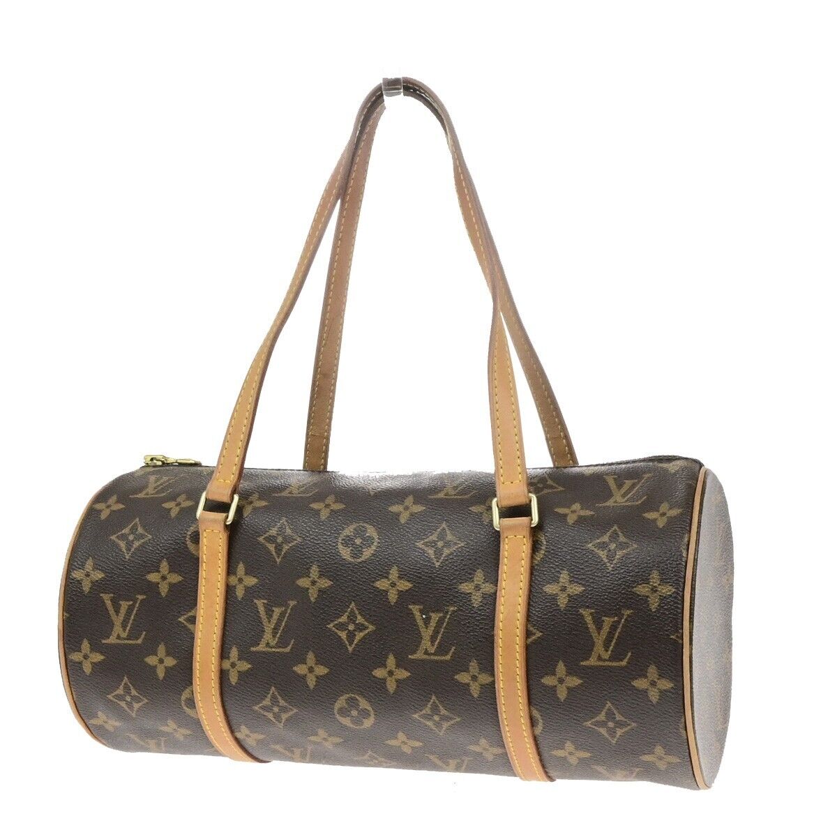 LOUIS VUITTON Logo PAPILLON 30 Hand Bag Monogram Leather Brown M51365 86ED925
