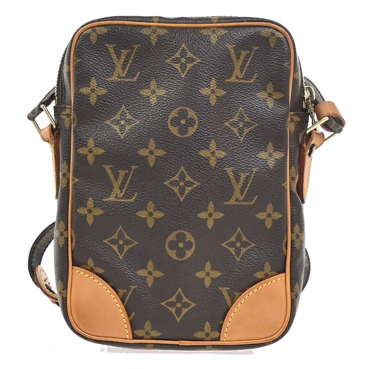 LOUIS VUITTON Danube Shoulder Bag Monogram Leather Brown France M45266 35KC729