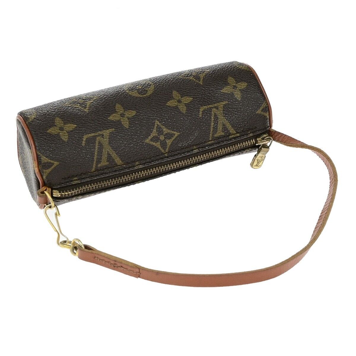 LOUIS VUITTON Logo Papillon Pouch Hand Bag Monogram Leather BN M51380 61ED968