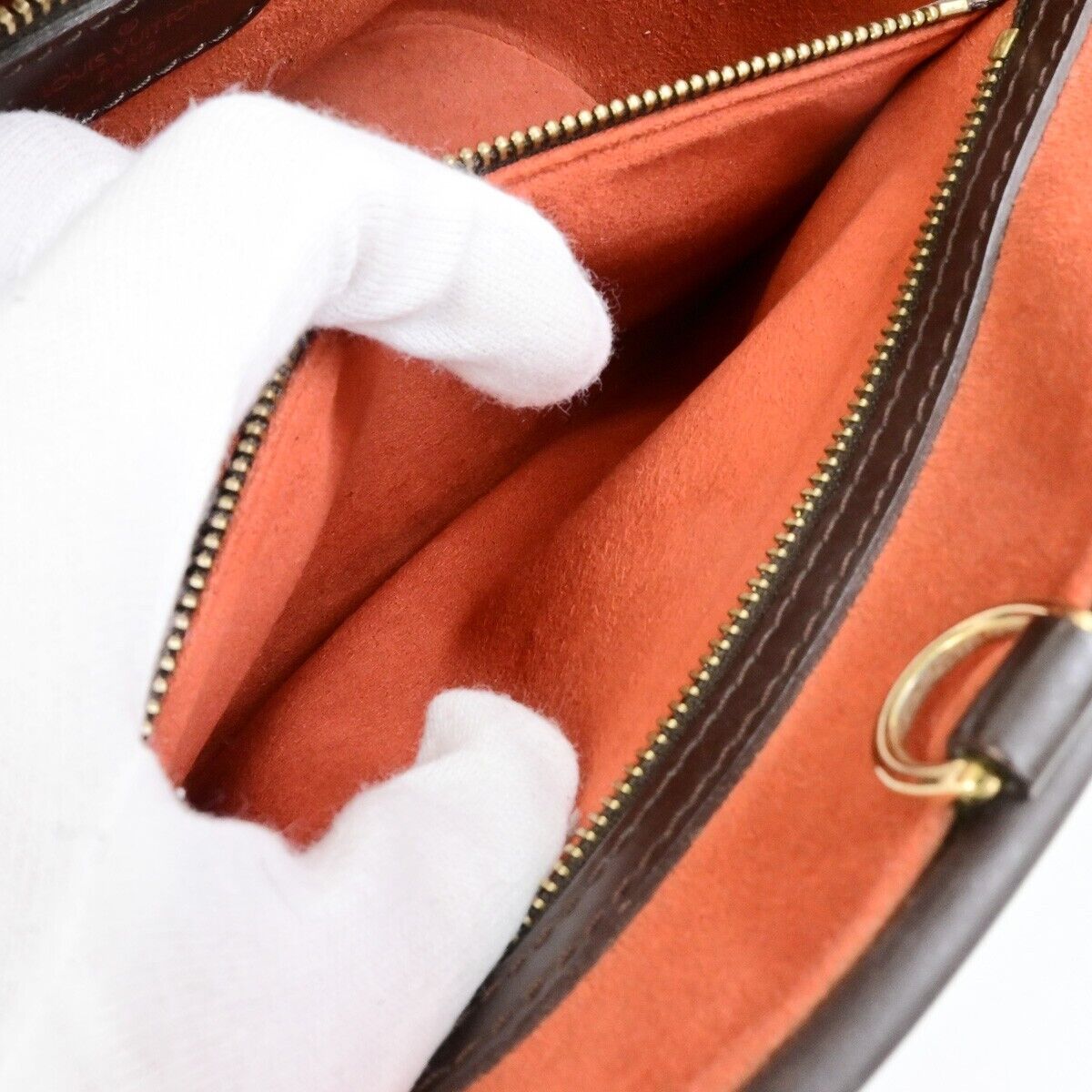 LOUIS VUITTON Manosque PM Shoulder Tote Bag Damier Leather Brown N51121 91FB498
