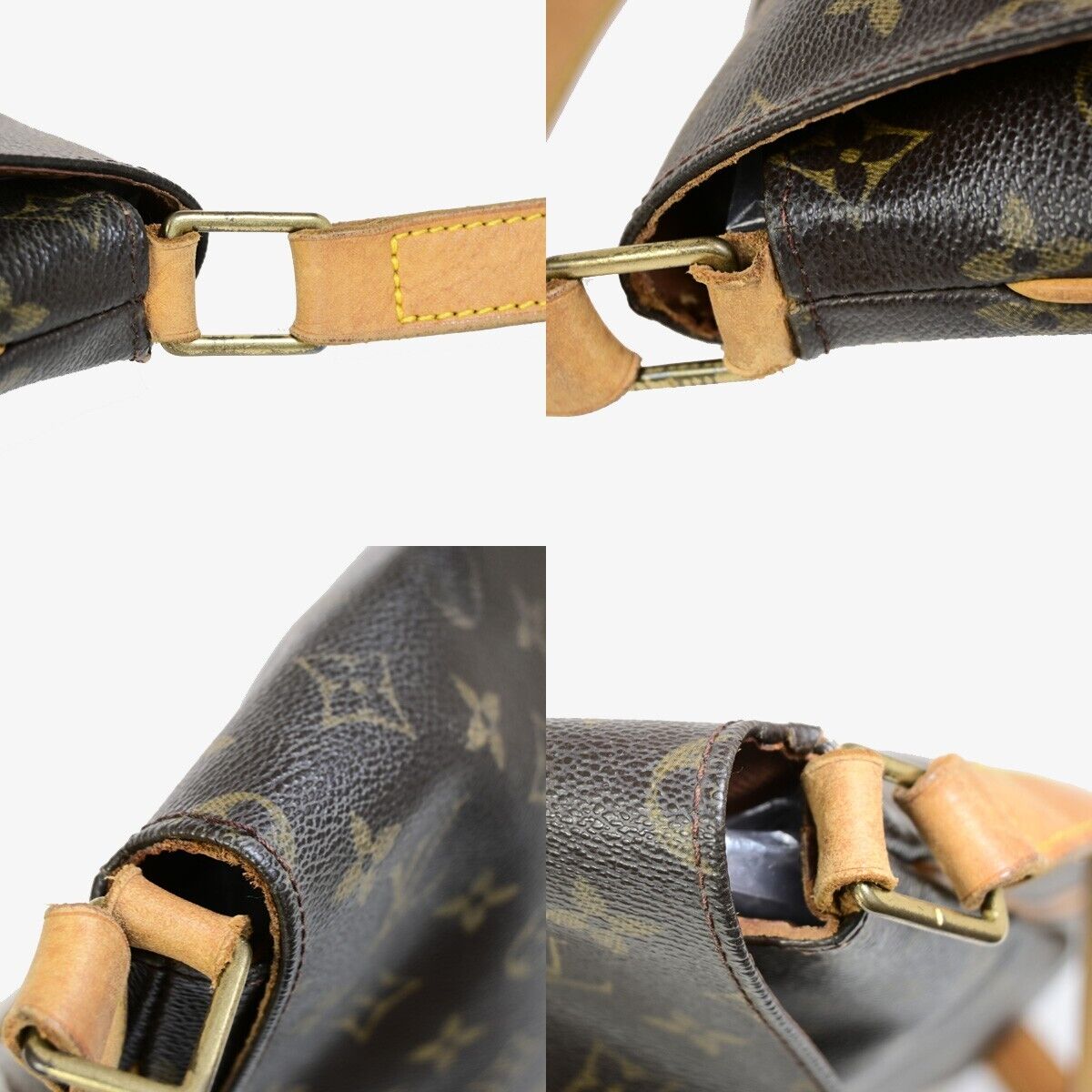 LOUIS VUITTON Musette Shoulder Bag Monogram Leather Brown Spain M51256 38EC338