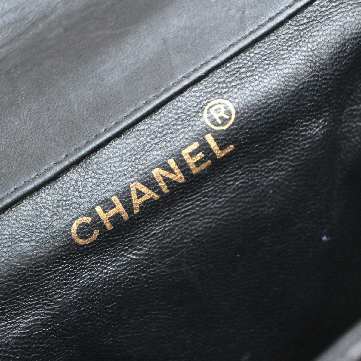 CHANEL CC Logo Duma Matelasse Chain Backpack Bag Leather Black Vintage 359RP114