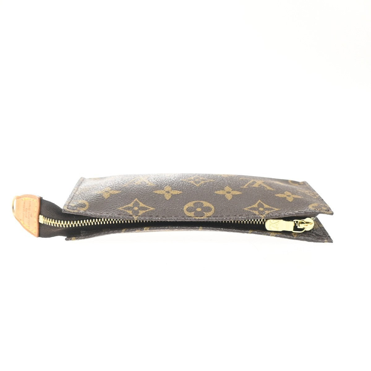 LOUIS VUITTON Logo BUCKET PM Pouch Bag Monogram Leather Brown GHW France 02KC509