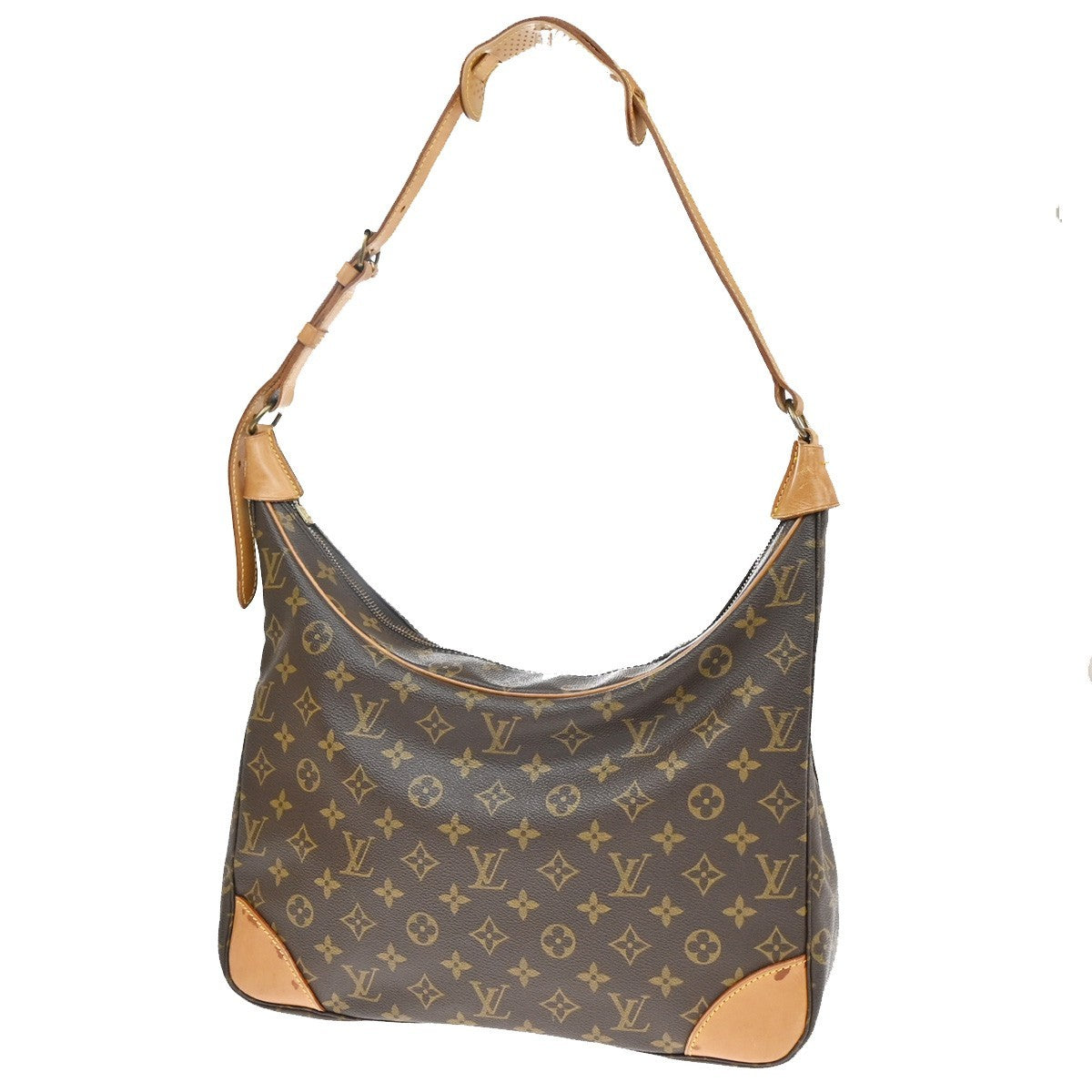 LOUIS VUITTON Boulogne 35 Shoulder Bag Monogram Leather Brown M51260 88YJ095