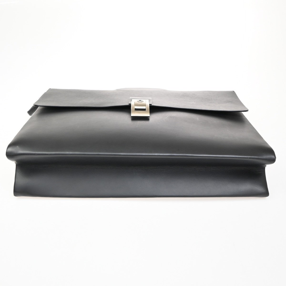 BALLY Logo Briefcase Business Hand Bag Leather Black SHW Spain 09ZA039