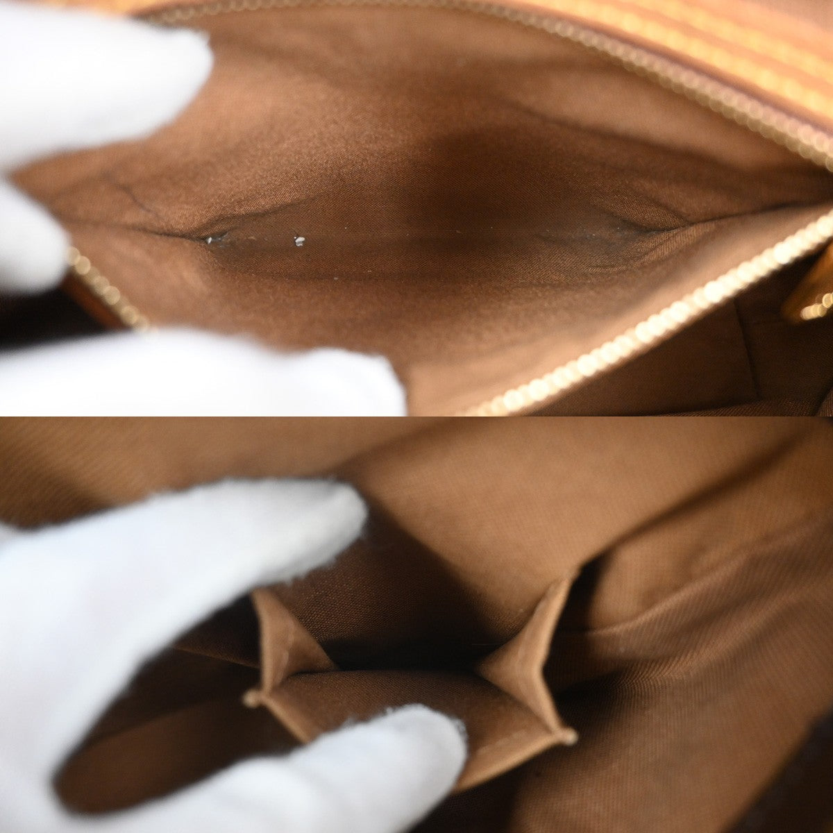 LOUIS VUITTON Cabas Piano Shoulder Bag Monogram Leather Brown M51148 70EF801