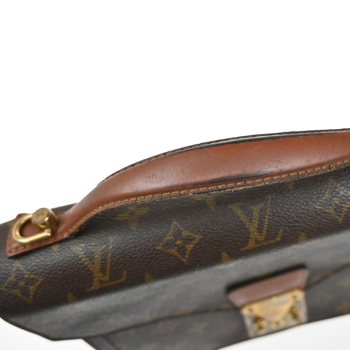 LOUIS VUITTON Monceau 28 Hand Bag Monogram Leather Brown France M51185 39KB573