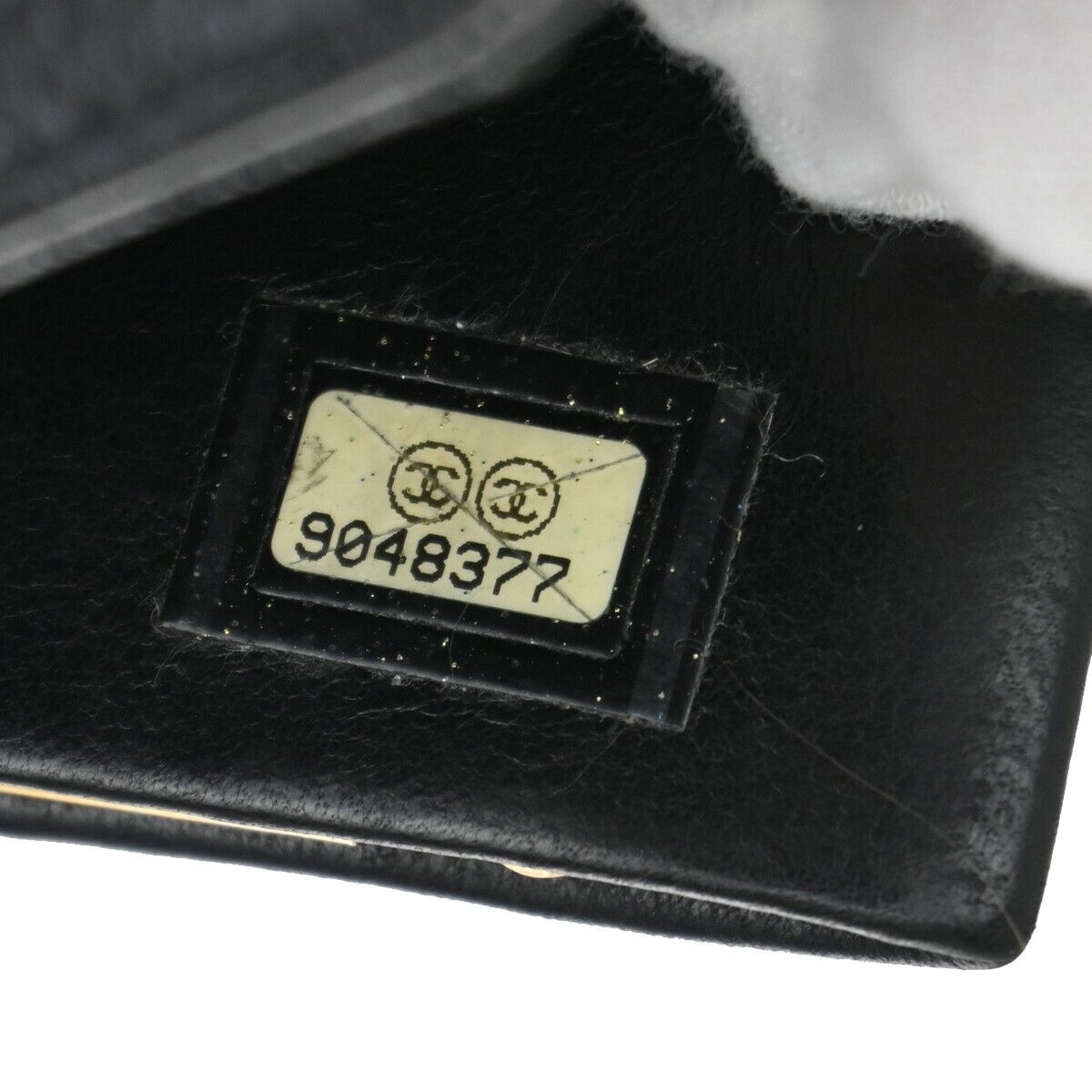 CHANEL CC Logo Long Bifold Wallet Purse Caviar Skin Leather Black France 81RJ714
