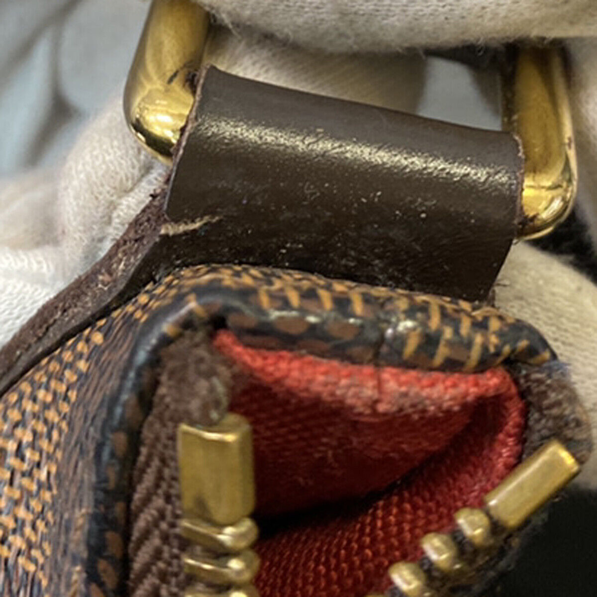 LOUIS VUITTON Bloomsbury PM Shoulder Bag Damier Leather Brown N42251 34YG545