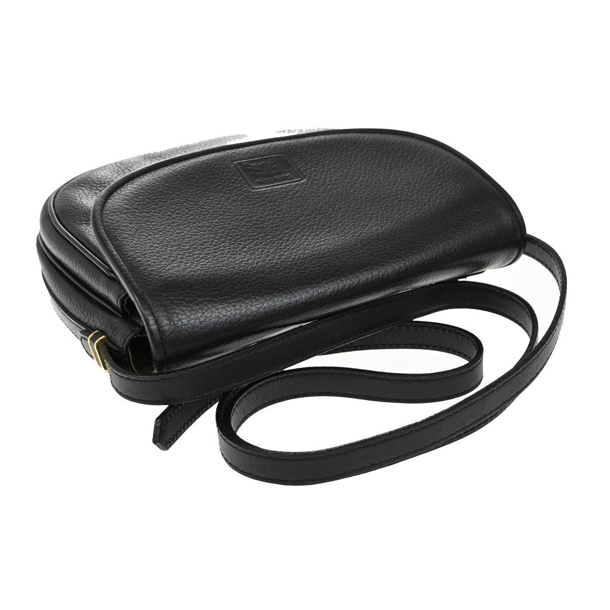 Burberrys Logo Nova Check Shoulder Bag Leather Black GHW 08EF890