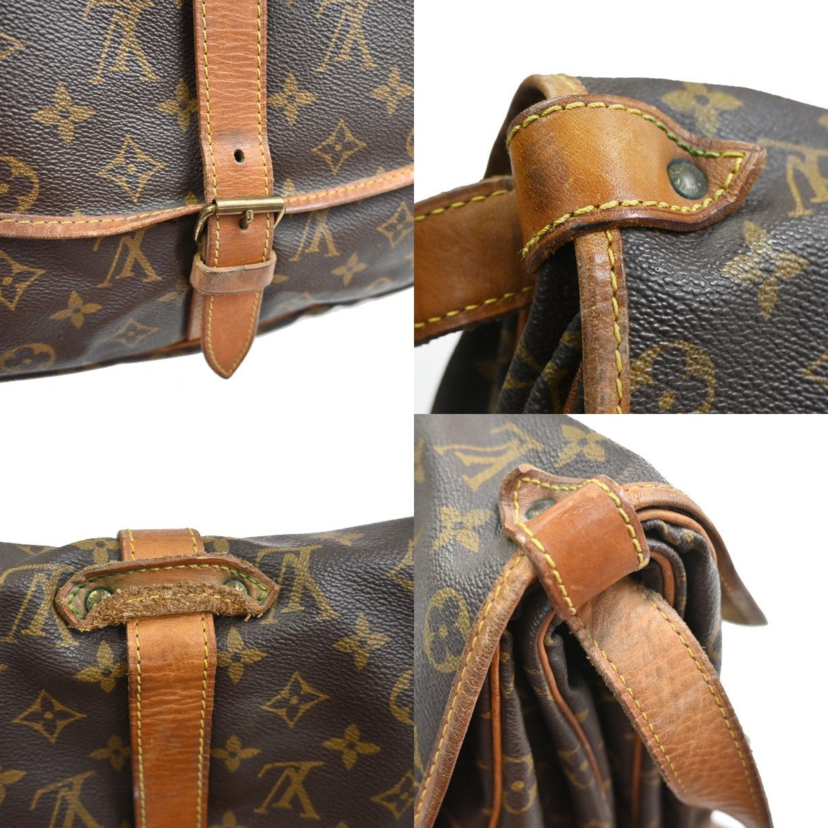 LOUIS VUITTON Saumur 35 Shoulder Bag Monogram Leather BN France M42254 39SA068