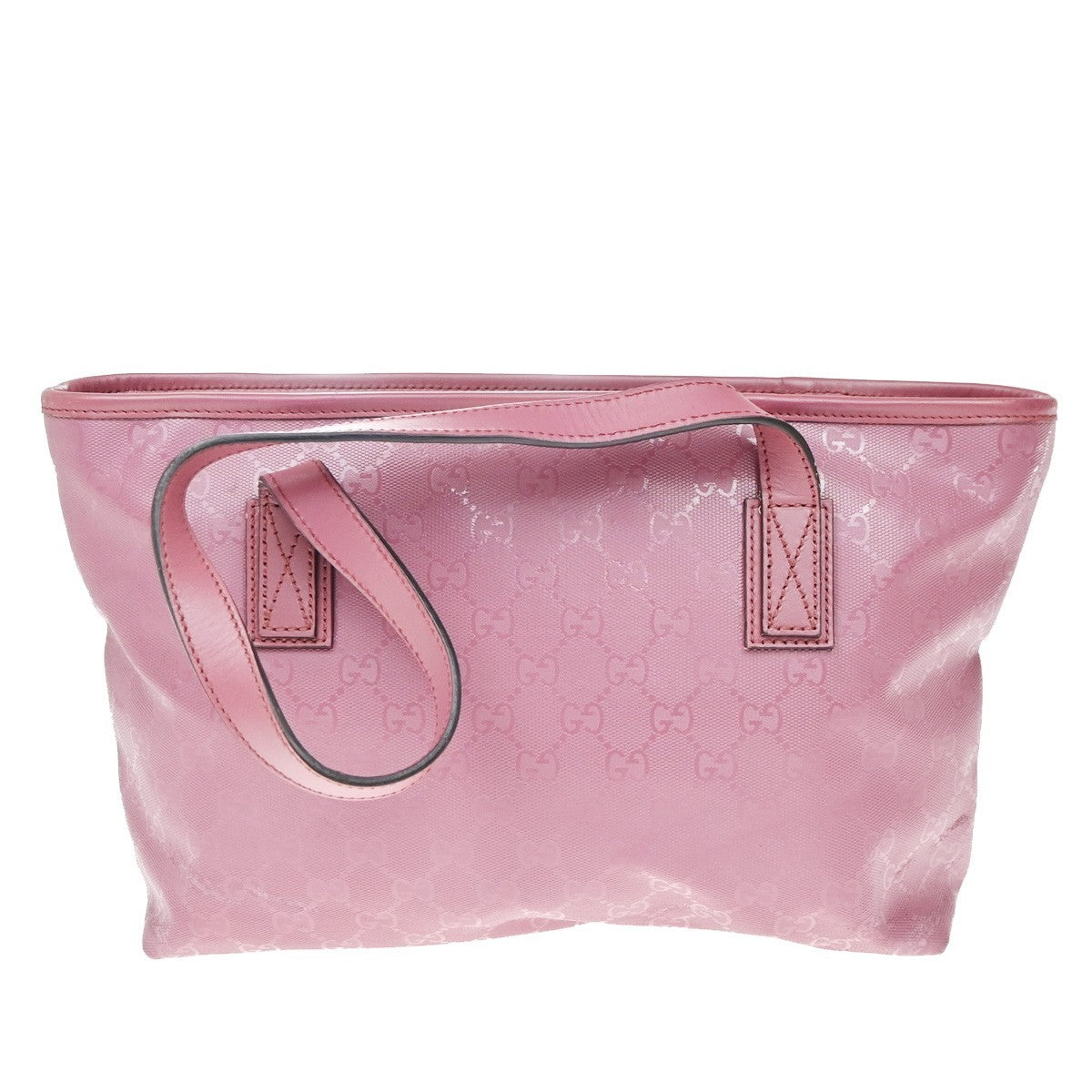 GUCCI Logo Imprime GG Pattern Shoulder Bag PVC Leather Pink GHW Italy 31KP453