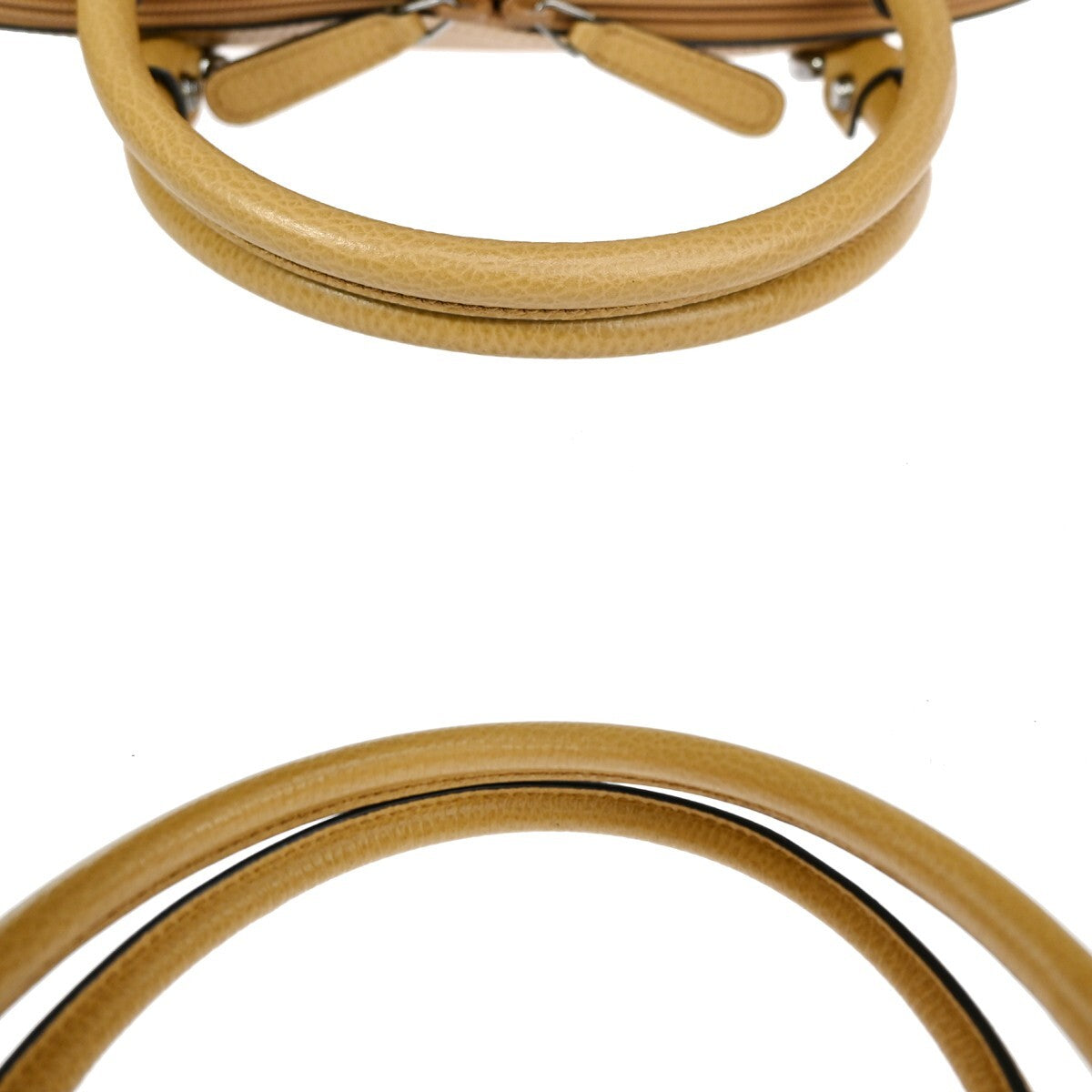 GUCCI GG Interlocking Charm 2Way Shoulder Hand Bag Leather Beige Silver 84KB518